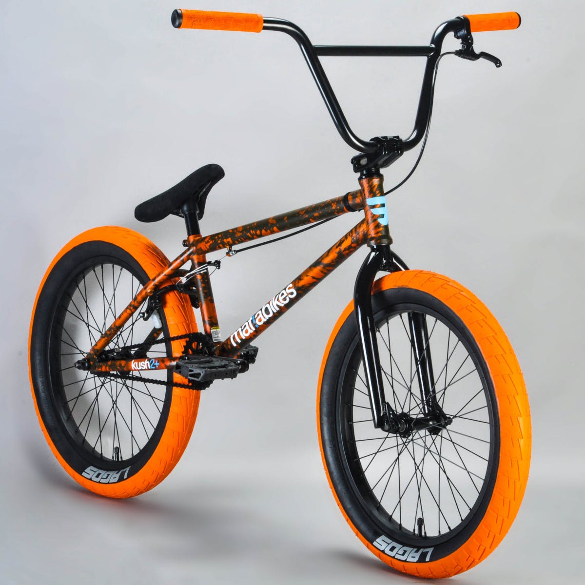 Mafia Kush2 Orange Splatter 20  BMX  Grips Bikes 
