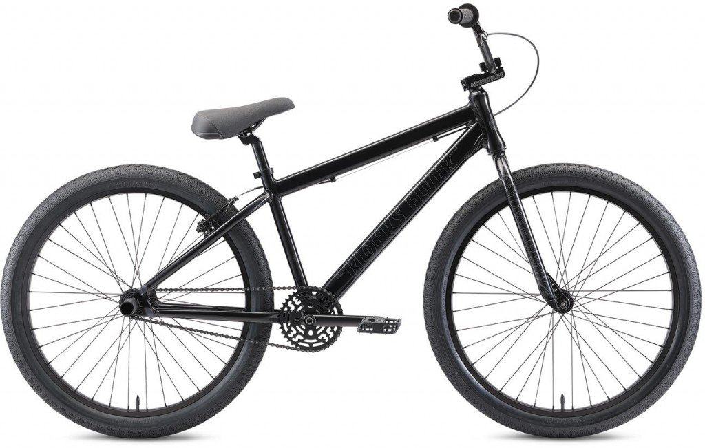 SE Blocks Flyer 26” Wheelie Bike Stealth Mode Black Grips Bikes