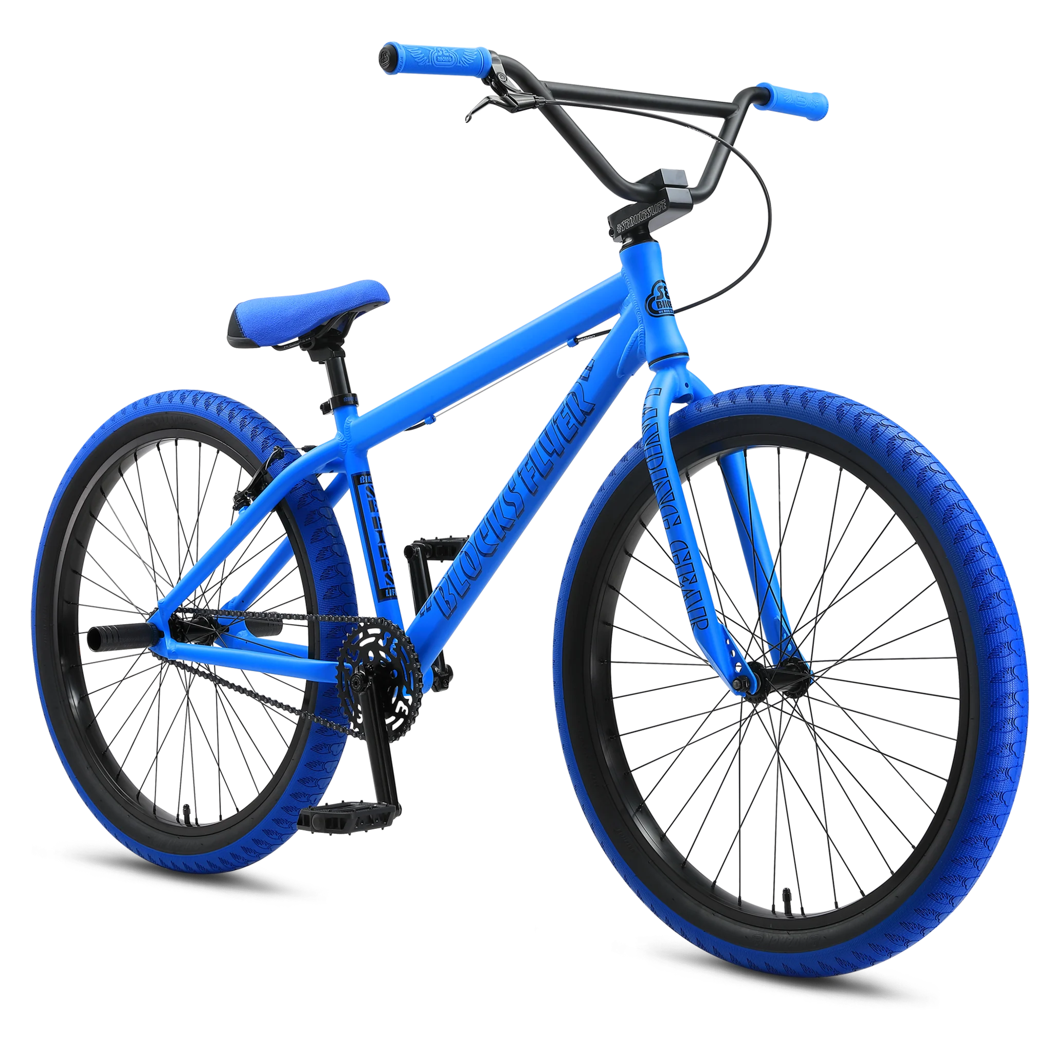 SE Bikes Blocks Flyer 26" Matte Blue - Image 2