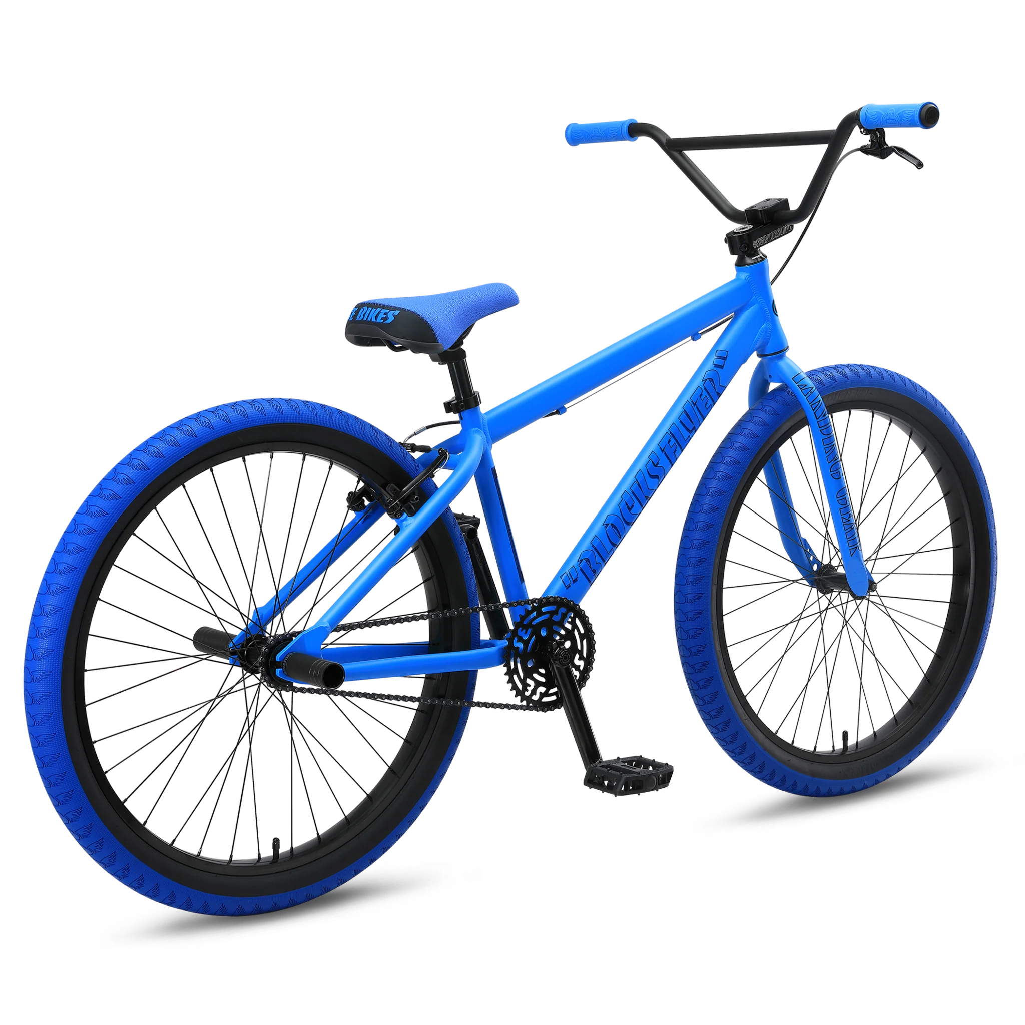 SE Bikes Blocks Flyer 26" Matte Blue - Image 3